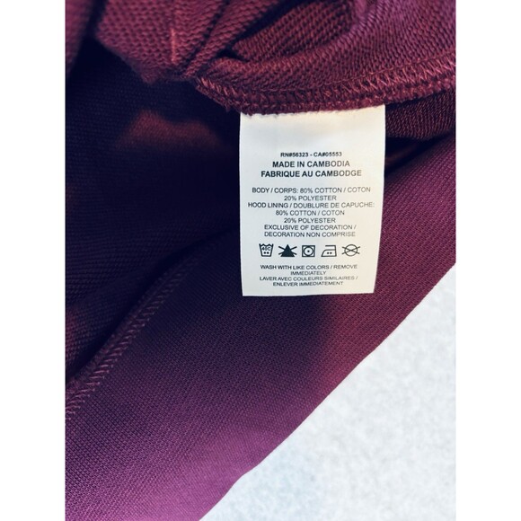 Nike Hoodie Medium Maroon Purple Fleece Hooded Sweatshirt Pullover Men’s - Picture 4 of 9